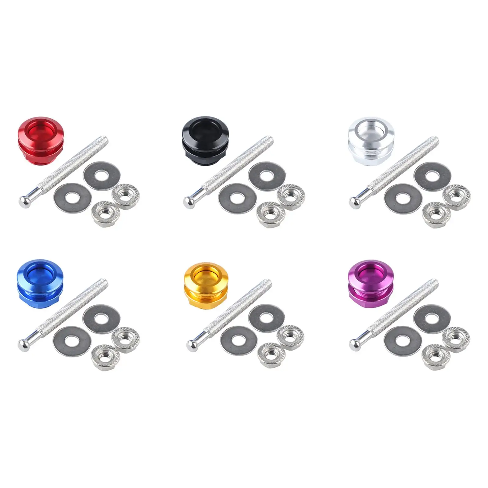 Low Profile Quick Release Vehicle Hood Pin Button Latch Aluminum Alloy Modification Kit for Car Engine Bonnet