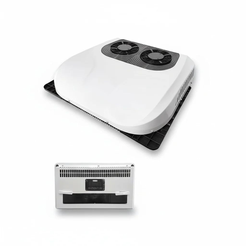 

Truck Air Conditioner, 12V 24V R134a Parking Cooler, RV Electric AC with Remote Control, Heavy Duty Excavator Air Conditioner