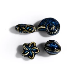 Unique Chic Mystic Blue DIY Ceramic Beads Retro Porcelain Jewelry Accessories DIY Handmade For Making #XN575