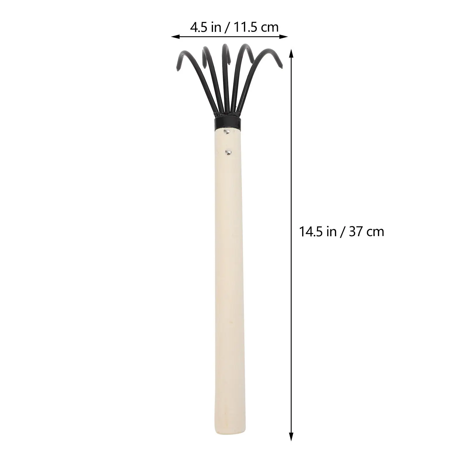2Pcs Seaside Clam Digging Tool High-Carbon Steel Lightweight Wooden Handle Seafood Rake Efficient Digging Tool