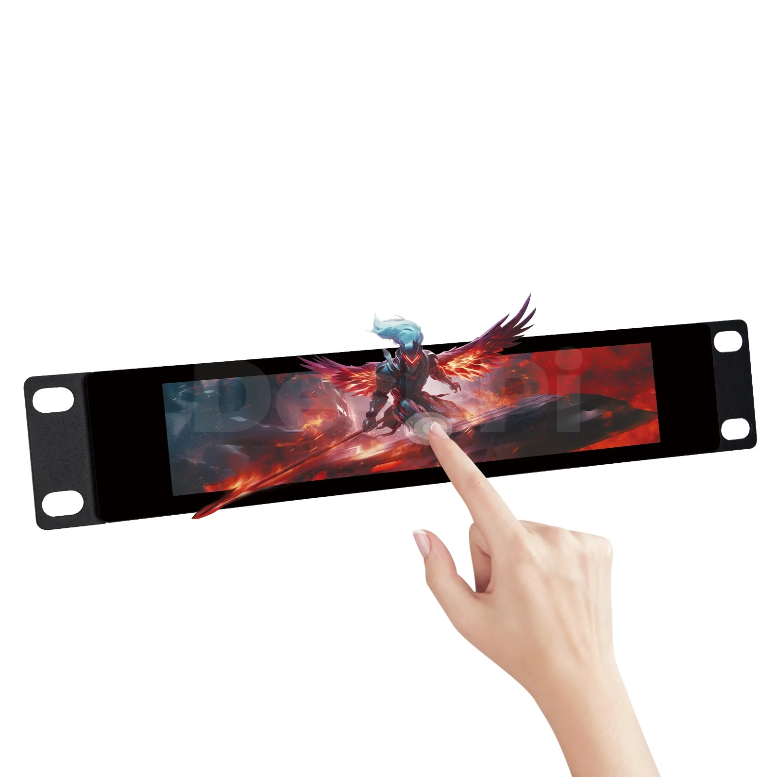 DeskPi 6.91-inch Touch Screen 1424X280 TFT LCD Display 10 inch 1U Rackmount Monitor for DeskPi RackMate T0/T1/T2 Server Cabinets