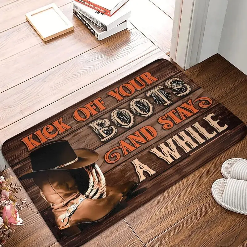 VIKAMA Minimalist Slogan Entryway Rug, Non-Slip, Absorbent Indoor/Outdoor Entry Mat, Decorative Bathroom Door Mat, Home Decor