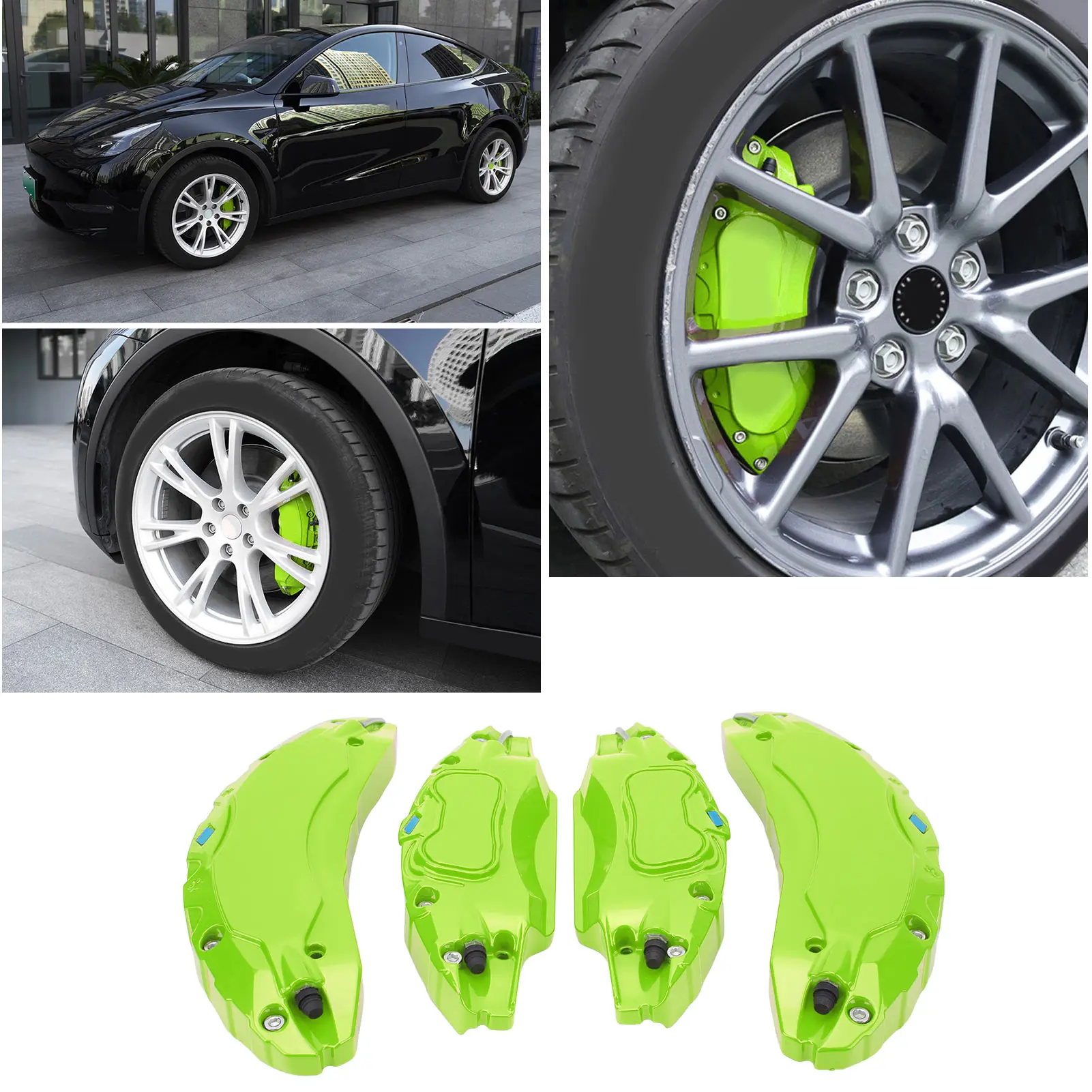 4 pezzi protezione della copertura della pinza freno 3 pollici 18 pollici 19 pollici ruote mozzo dissipazione del calore copertura della pinza per auto fredda perfetta per Tesla modello 3