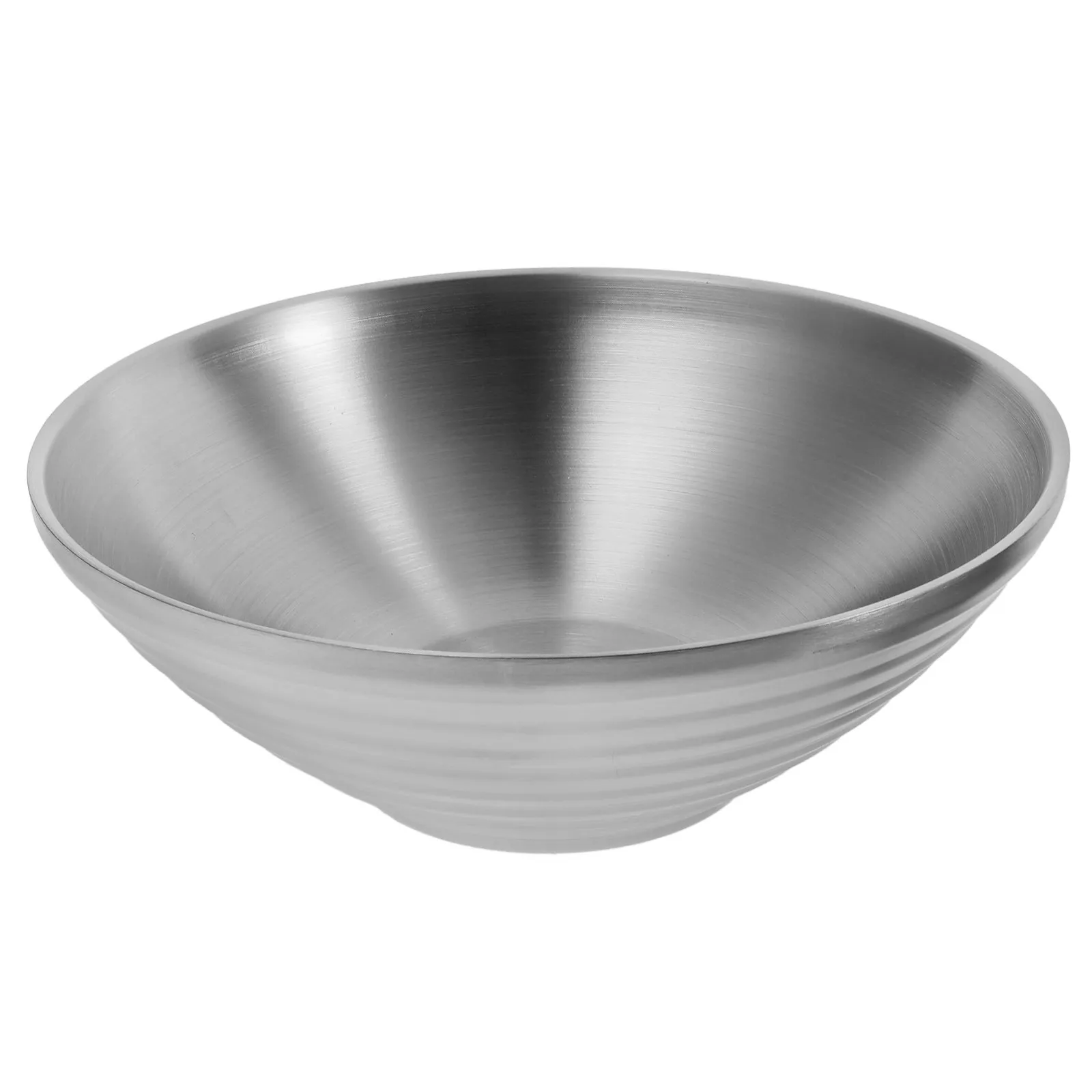 Tazón de Ramen Aislado de Doble Capa de Acero Inoxidable, Tazón de Sopa Multifuncional de Gran Tamaño con Diseño Japonés para Fideos, Arroz y Ensalada