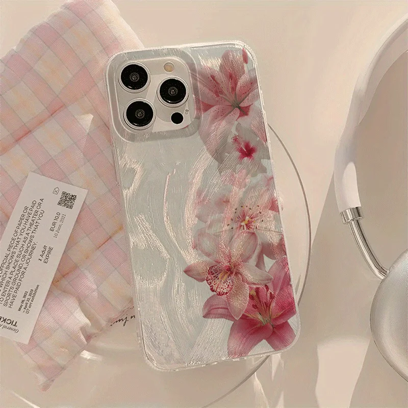 half-pink flower Phone Case for Samsung Galaxy A37 A57 A17 A07 A56 A36 A26 A73 A55 A54 A53 A52 A34 A33 A23 A14 A13 5G Back Cover