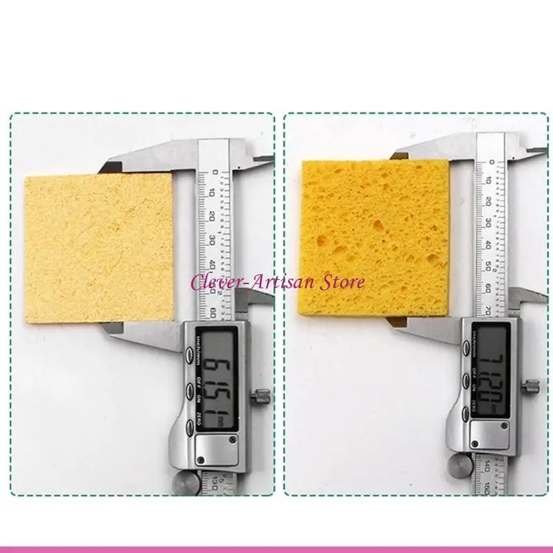 E06B 10PCS 납땜 인트리 팁 세정 도구 스폰지 클리너 고온 세정제