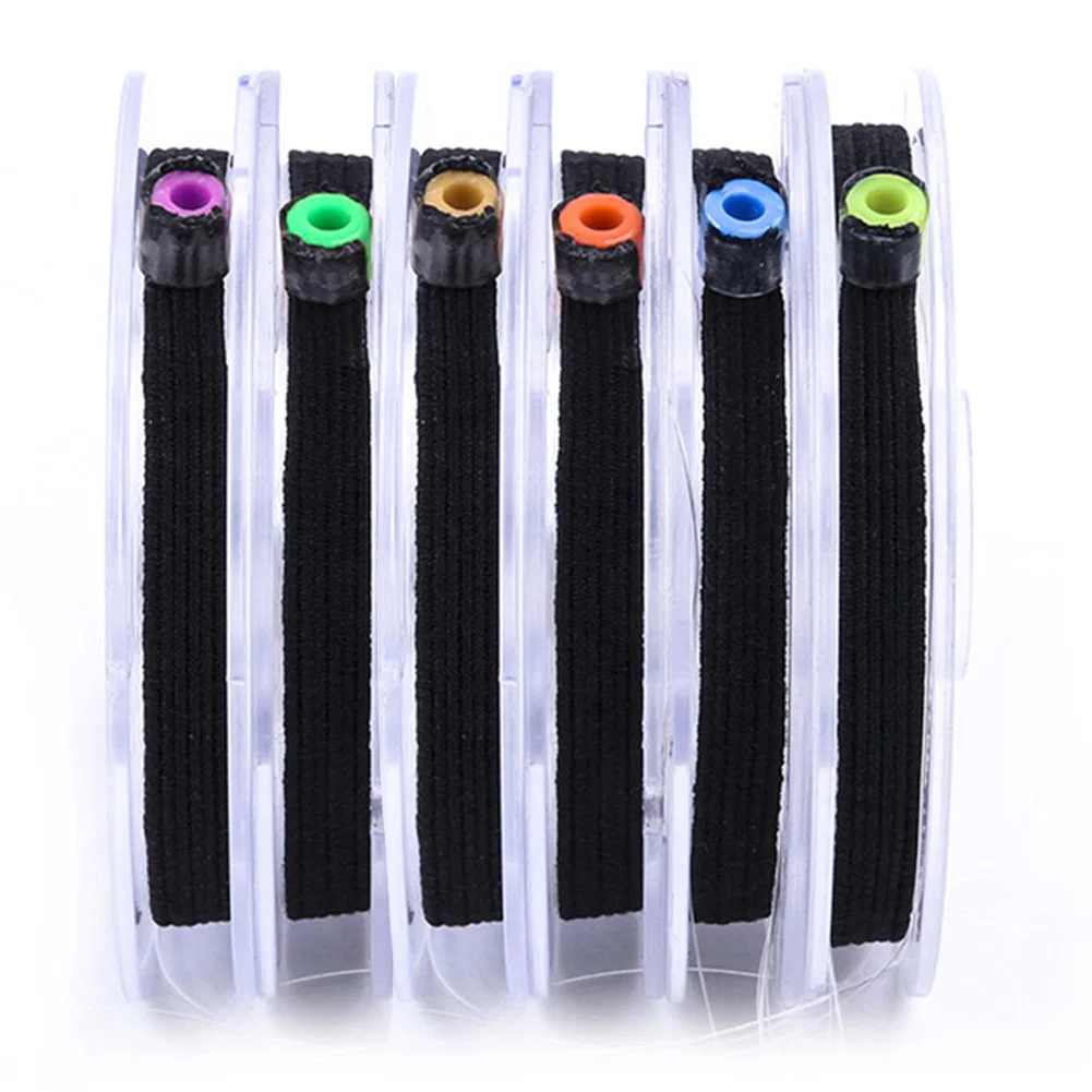 6pcs Fly Fishing Leader Tippet Nylon Fishing Tippet Spool Ring Elastic Leading Rope Replacement Tackle Tool Fishing Accessories