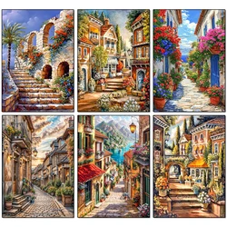 5D Diamond Painting Kit Small Town House Landscape Diamond Embroidery Handmade DIY Mosaic Home Decoration Adult Gift