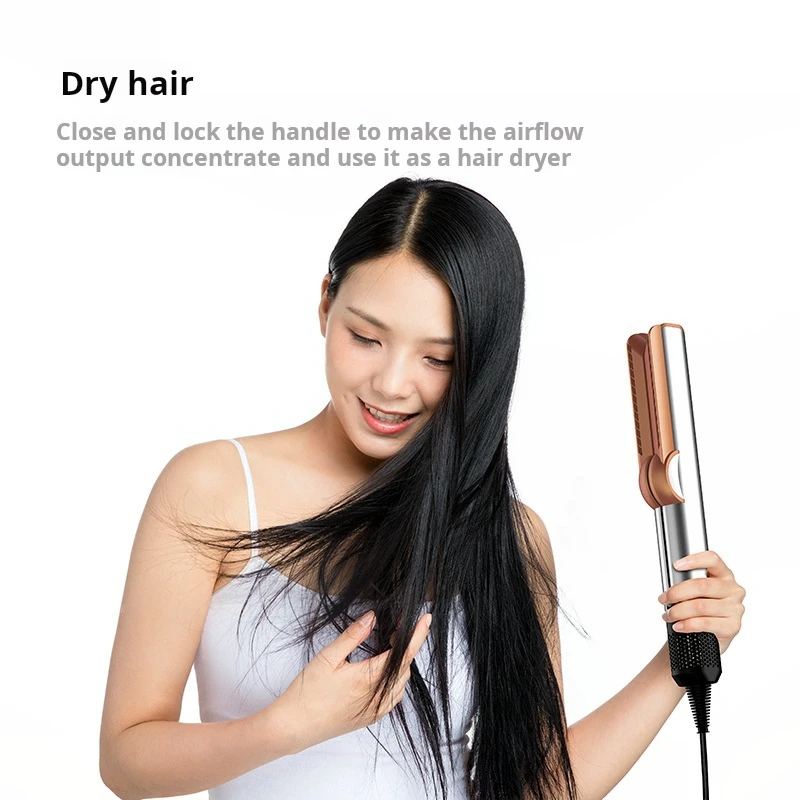Professional 2-in-1 Hair Straightener And Dryer Heat-Up Flat Iron Compatible with  Airstrait Hair Styling Tool