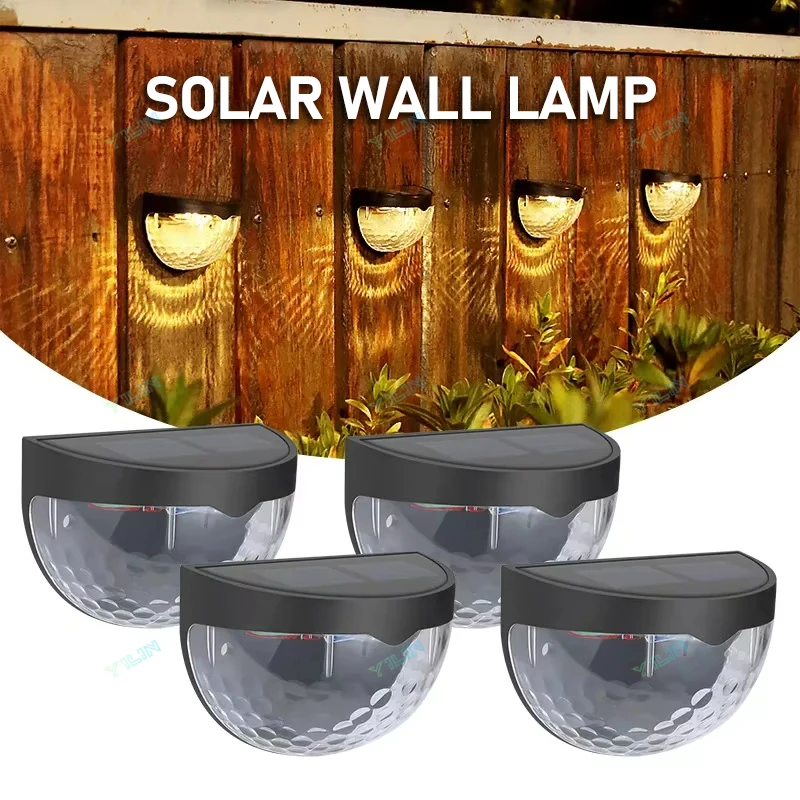 

2/4/6 Pack LED Solar Fence Light Outdoor Waterproof Wall Lamp Corrugated Lights for Fence Terrace Garden Path Decorative Lights