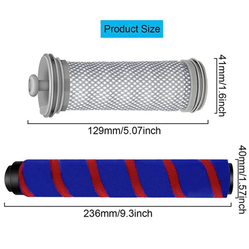 BISM1 para Tineco A10 A11 Hero A10 A11 Master PURE ONE S11 S12 PWRHERO11 rodillo de vacío inalámbrico cepillo filtro Hepa