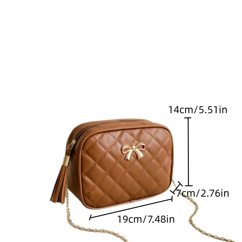 Women Rhombus Embroidered Solid Color Chain Single Shoulder Messenger Casual Fashion Mobile