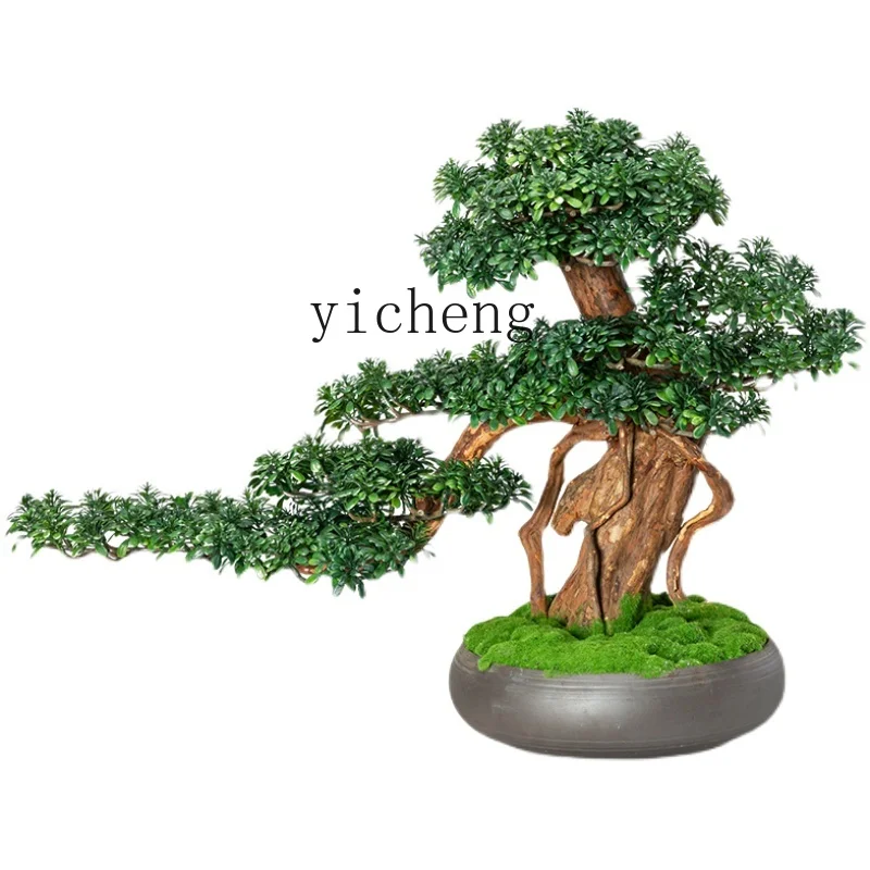 XL Artificial Greeting Pine Bonsai Entrance Decoration Home Decoration Arborvitae Podocarpus Macrophyllus Ornaments