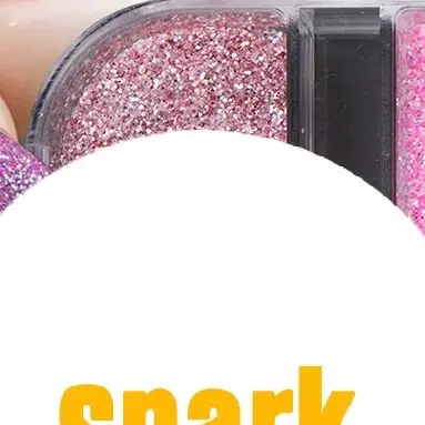 1 scatola da 6 griglie 3D Mini Round Nail Paillettes Kawaii Coreano Black Dot Nail Art Flake Y2K Golden Silvery Shinny Charms Accessori