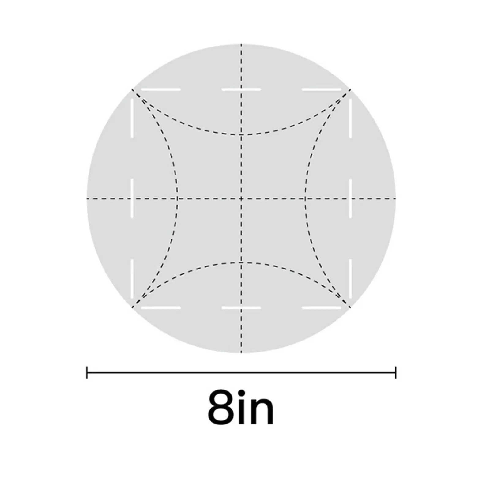 Akrylowy Okrągły Szablon do Cięcia Wielofunkcyjny Zakrzywiony Przezroczysty Linijka do Quiltingu L