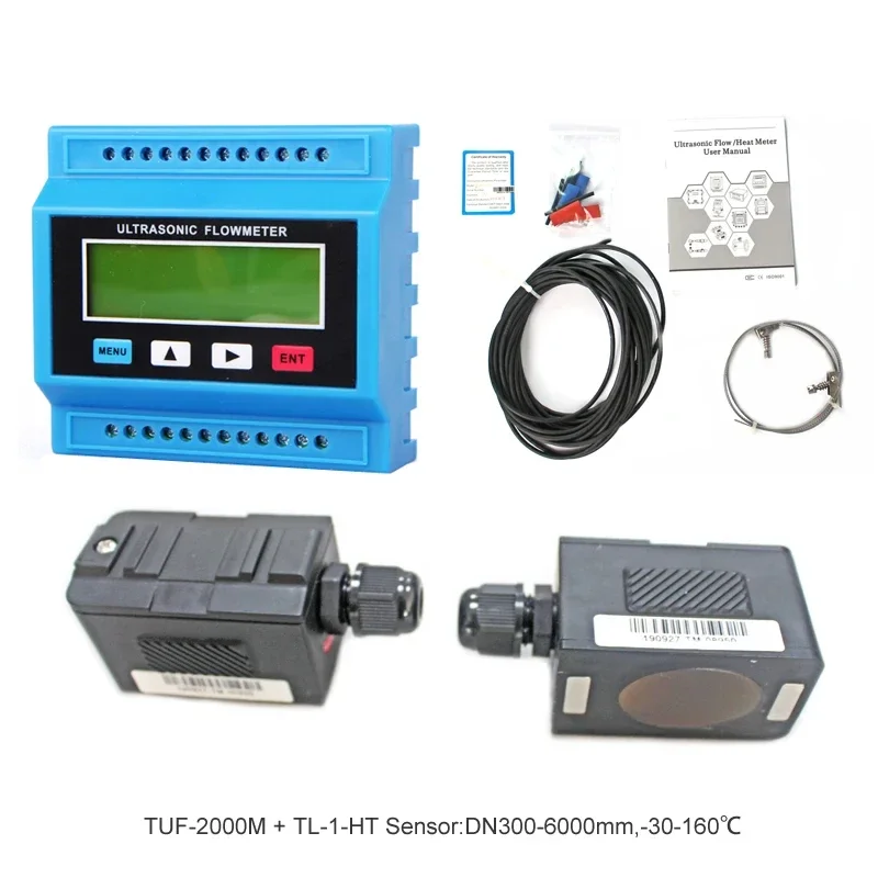 external clamp handheld ultrasonic flowmeter External clamp liquid Doppler flow sensor pipeline cooling heat meter
