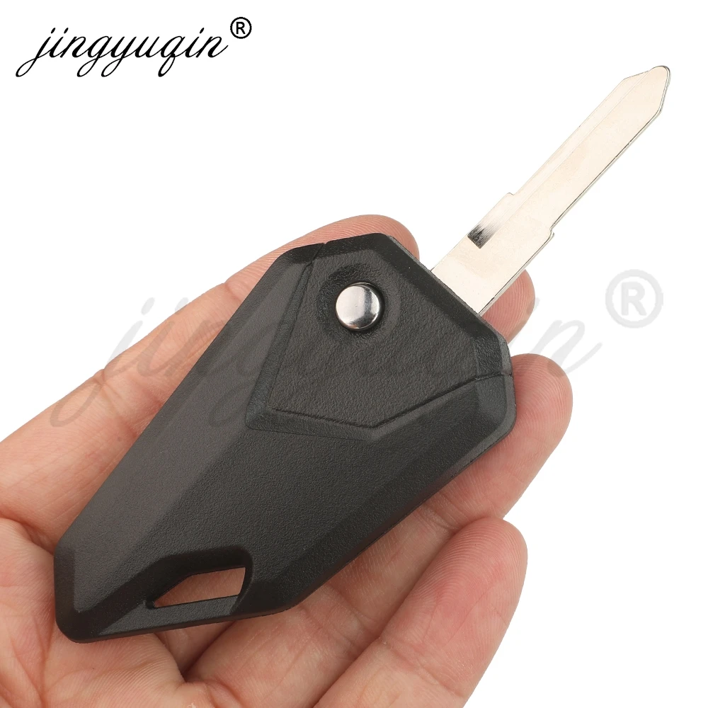 Folding Motorcycle Key For Honda Chave Canivete Oca Para Moto Kawasaki Yamaha Suzuki Pulsar Hero Uncut Blade Automatic Bouncing