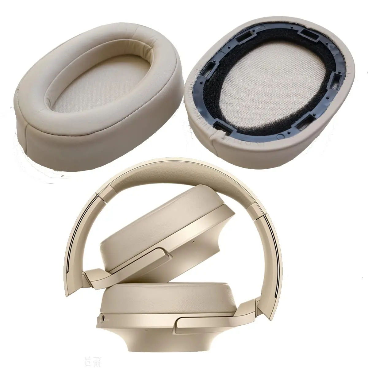 

V-MOTA Earpads Compatible with Sony WH-H900N MDR-100ABN mdr100abn Headset,Replacement Cushion Repair Parts (Gold)