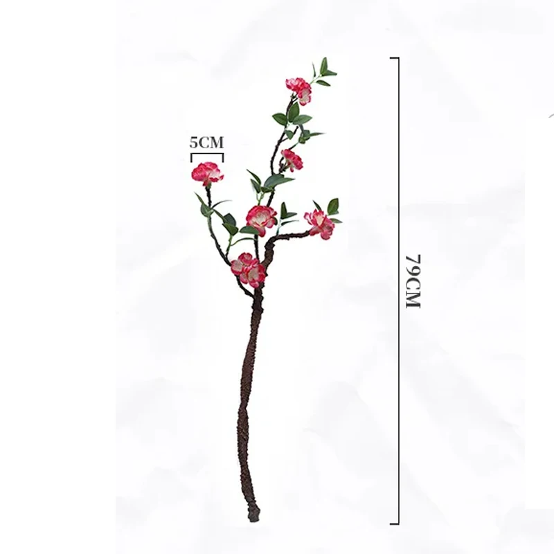 4 Stück künstliche getrocknete Pflaumenblütenzweige für Heimdekoration, Schreibtischdekoration, Bonsai, Hochzeit, Party, Blumenarrangement, Styling – Detail 2
