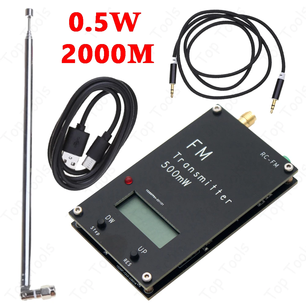 

2000M FM transmitter 500mW Stereo FM Transmitter 76-108MHz Audio signal USB Type-C FOR DSP Radio broadcast Campus Radio Station