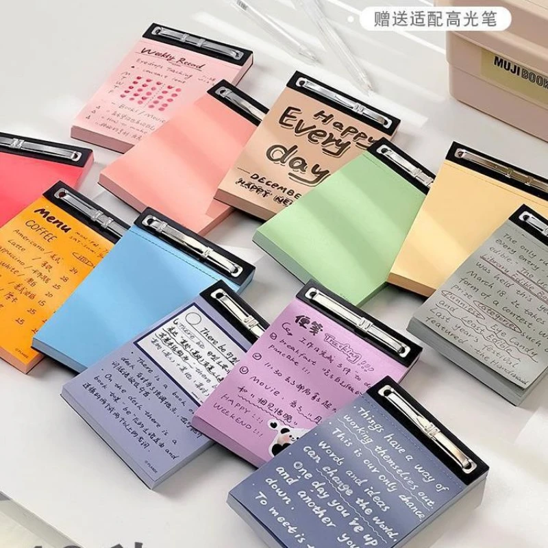 

75 Sheets Vintage Color NoteBook Can Be Torn Sticky Notes Student Study Planner Memo pad Non-adhesive Notepad Blank Note Book