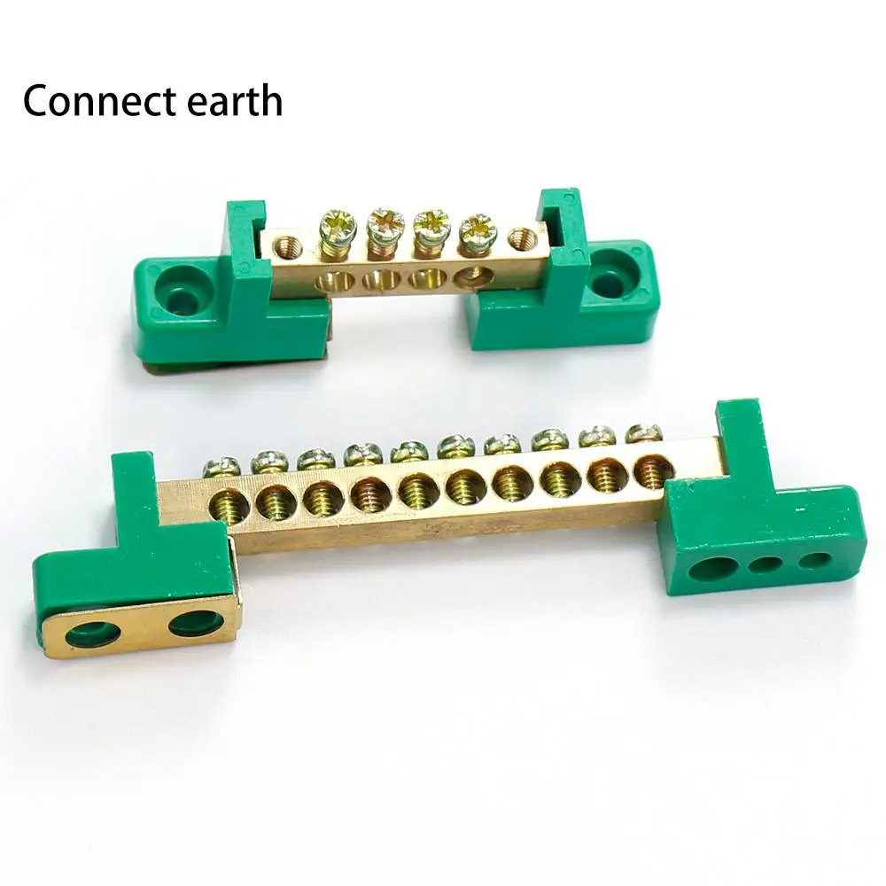 1PC Copper Terminal Blocks Flame Retardant Copper Bar Connection Terminal Bar Wiring Row Zero Ground Distribution Box Connection