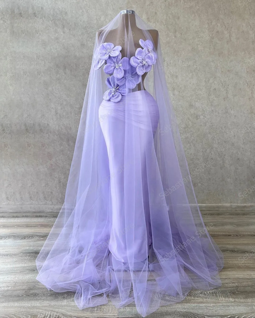 Pretty Florals Satin Long Mermaid Bride Gowns Real Image Beads Sequins Prom Dresses Flower Celebrity Party Dress Evening Gowns