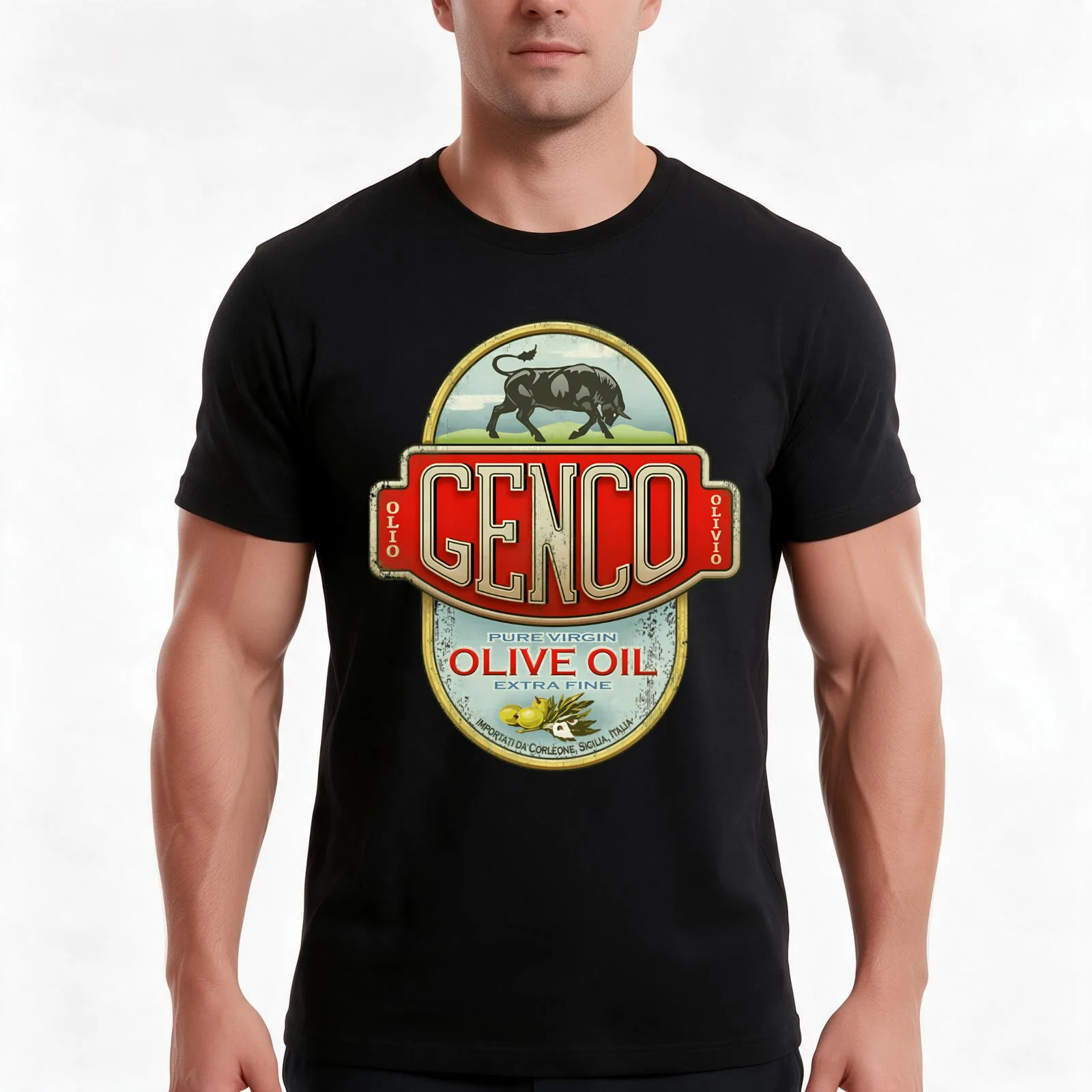 The Godfather Genco Olive Oil Co T-Shirt Summer Casual Cotton Tee Oversized Streetwear Tops Vintage Graphic Print
