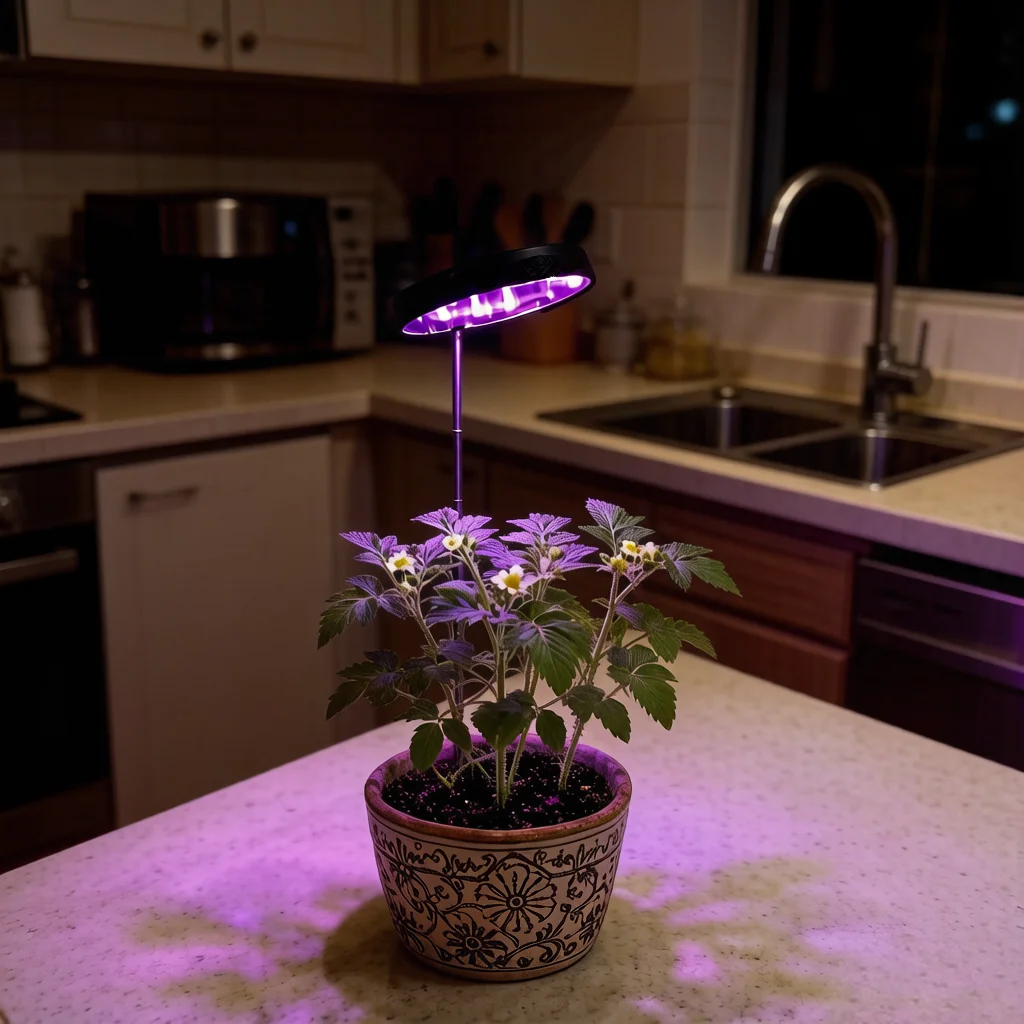 Grow Light for Indoor Plants, Small LED Lamp with Full Spectrum, 3/9/12H Timer, Adjustable Height for Succulents, Herbs, Flower