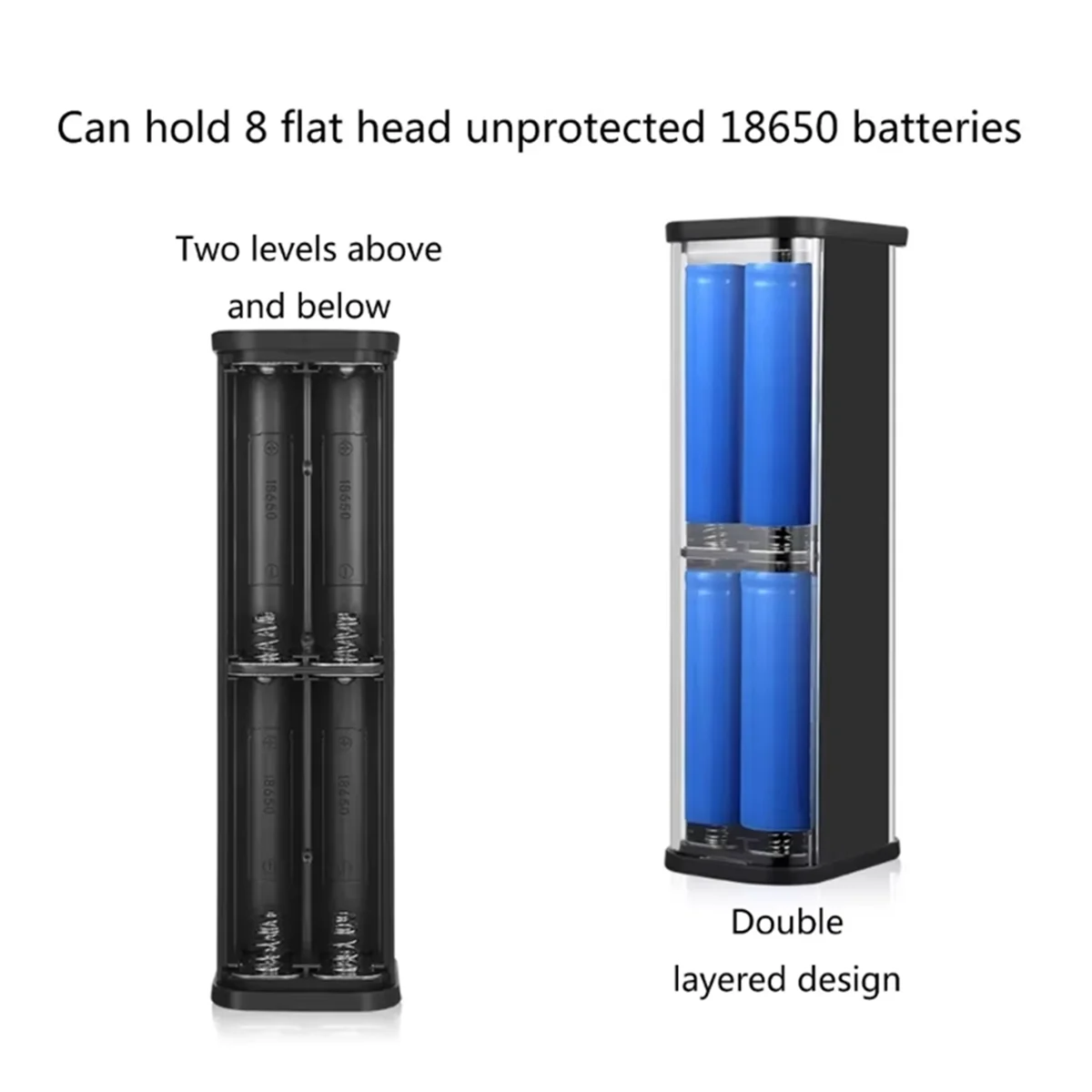 Super Sale DIY Power Sources Box 18650 Battery Holder 8 Slot,with High Efficiency Charging Digital Display Screen Orange