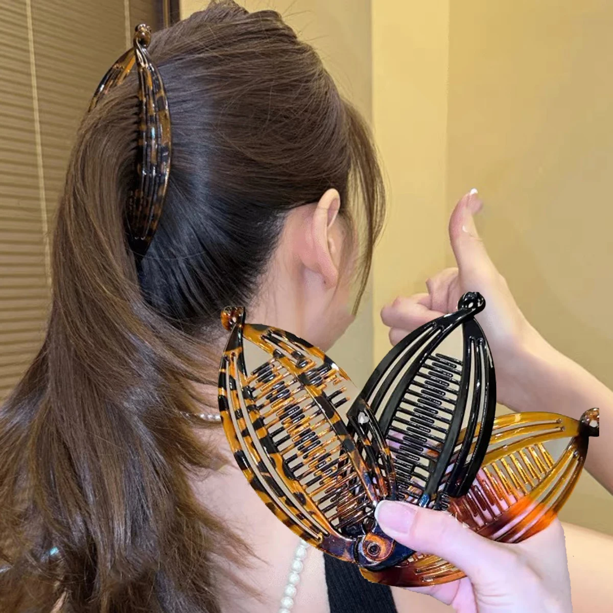 AWAYTR Hair Claws Clip Fish Shape Vintage Clips Clincher Combs Tool for Thick Curly Hair Accessories Banana Clip for Women Girls