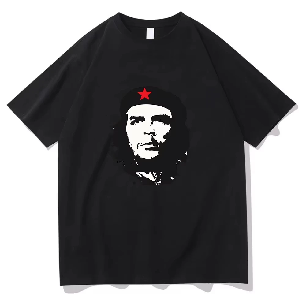 Che Guevara Portrait Print Unisex Vintage Casual Pure Cotton Short Sleeve Street Style Women And Men T-Shirt