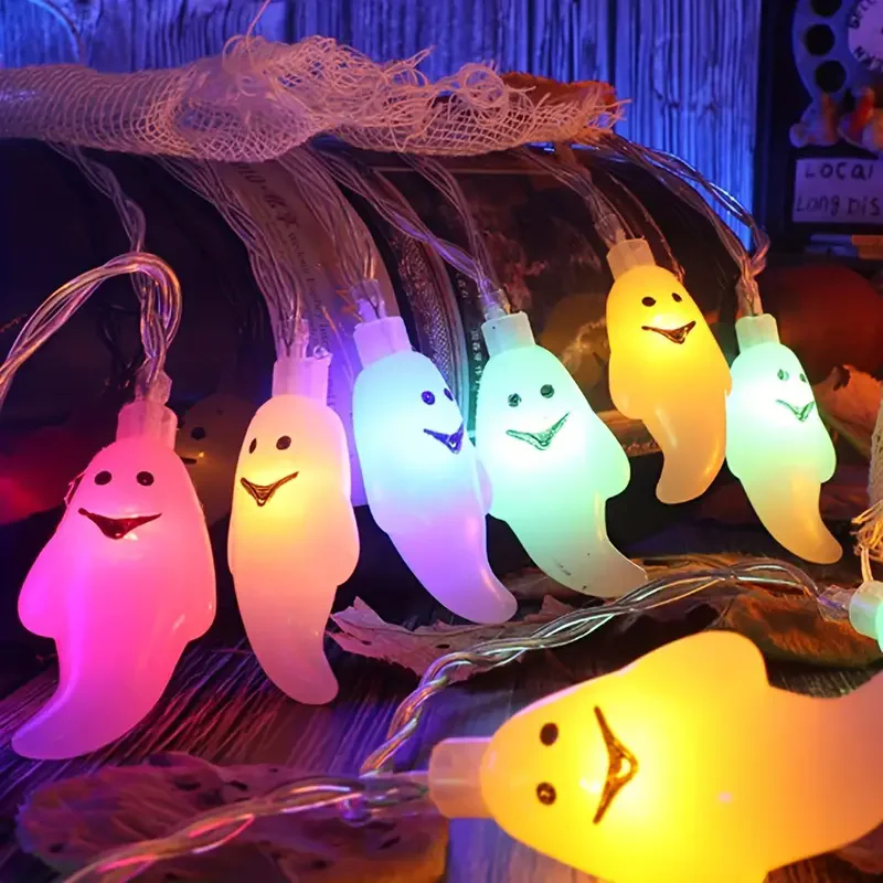 Halloween-Lichterketten batterie betriebene Geister lichter niedliche gruselige Geister dekor für Indoor-Party Halloween Innen zimmer Schlafzimmer – Detail 13