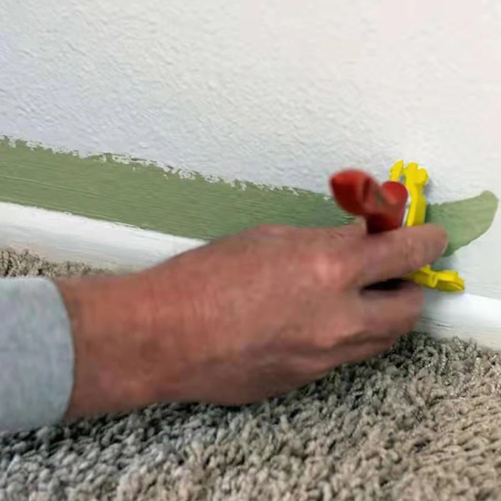 Pincel de pintura portátil para bordes, herramienta ligera y duradera con mango de madera para molduras de pared y techo