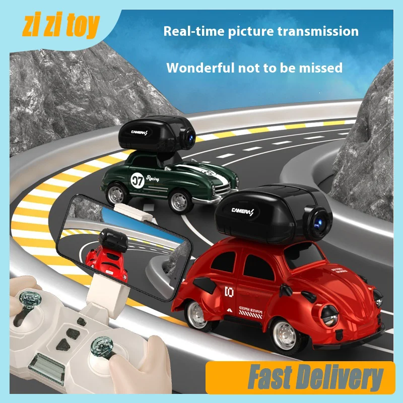 Rc Mini Remote Control Racing Car Drift Real Time Transmission Camera 2.4g Wireless Remote Control Car Fpv Children Rc Toys Gift