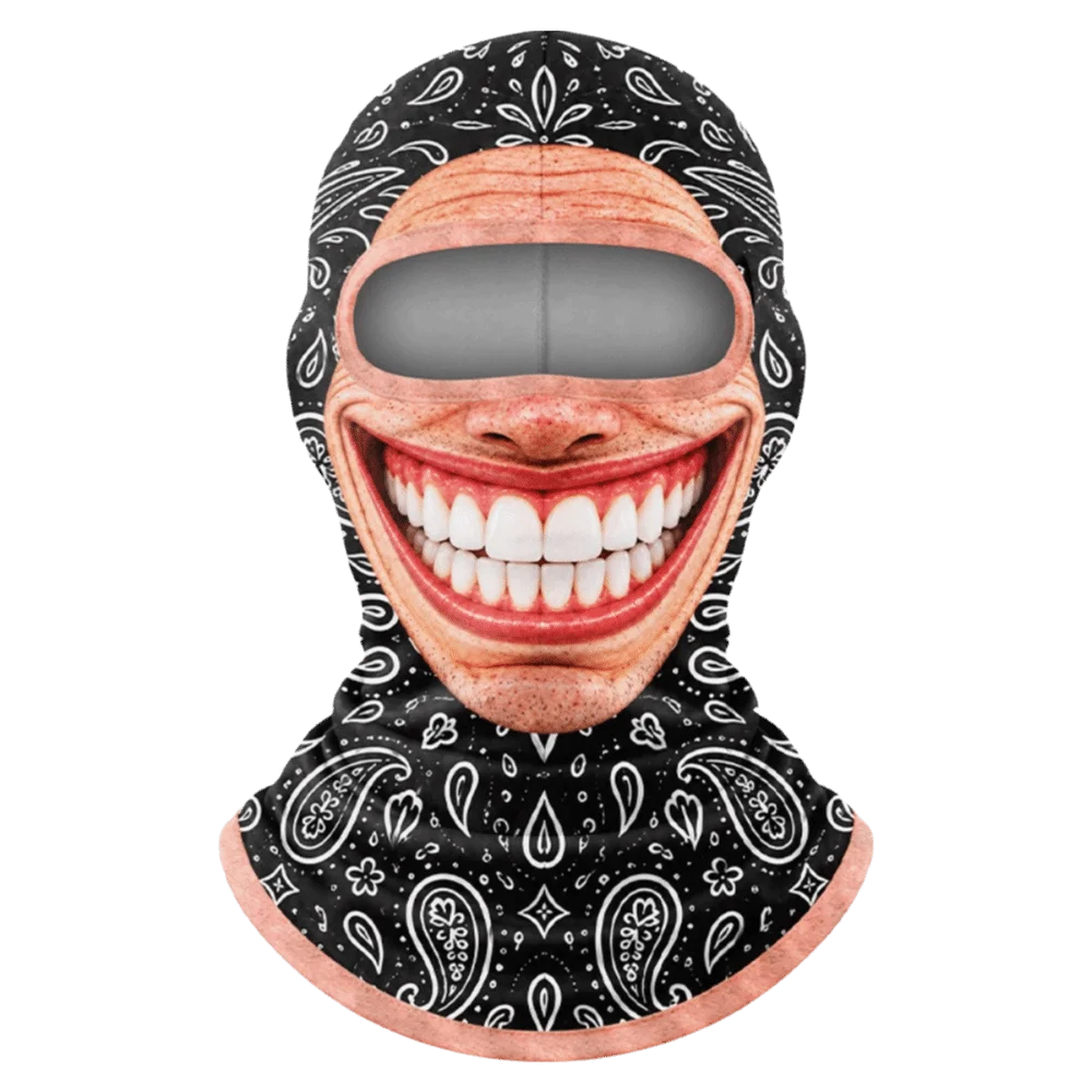 Unisex Size Funny Prank Mask 3D Print Breathable Motorcycle Ski Face Mask Windproof Funny Motorcycle Riding Mask Theme Parties