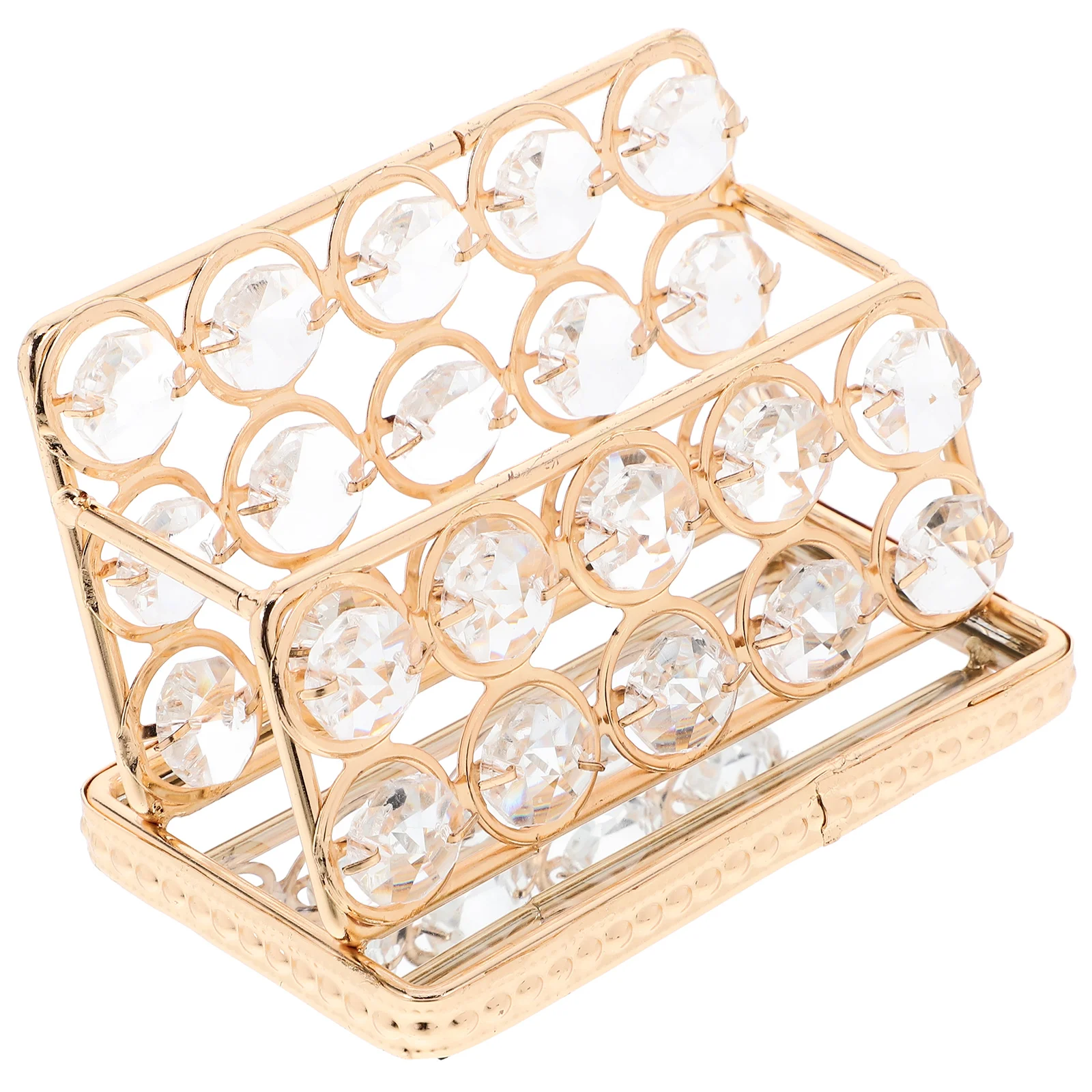 

Business Organizer for Desk Metal Display Stand Office Decor Gold European Style Smooth Edges Minimalist Aesthetic Multiple