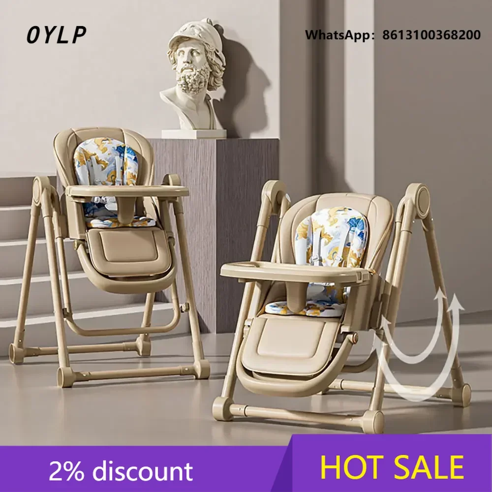 OYLP Multifunctional Baby High Chair Fodable Baby Swinging Rocking Eating Chair