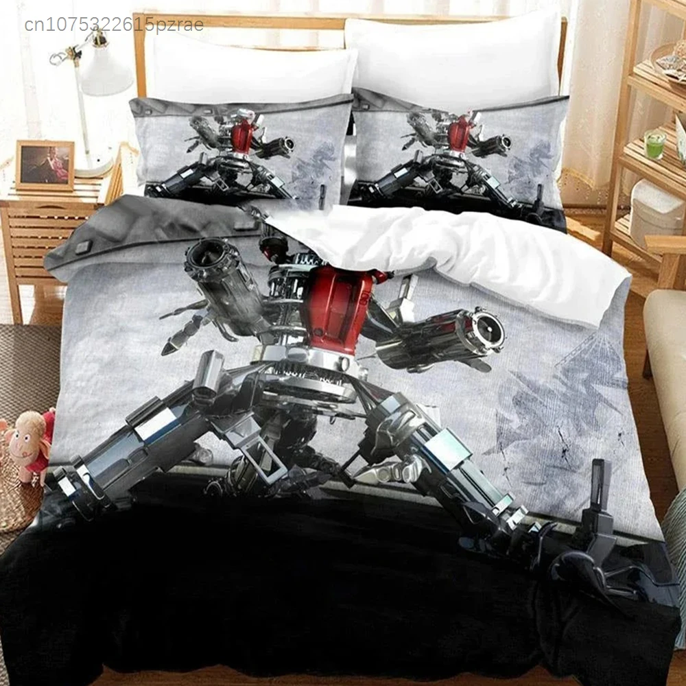 New Sci Fi Robot Anime Bedspread Single Twin Full Queen King Size Bed Cover For Adults Boys Bedroom Quilt Cover Pillowcase