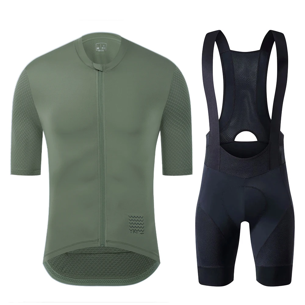 YKYWBIKE Radtrikot-Set, klassisches MTB-Radsport-Trägerhose-Set, reflektierend, individuelle Fahrradbekleidung, Fahrradbekleidung, Maillot 8