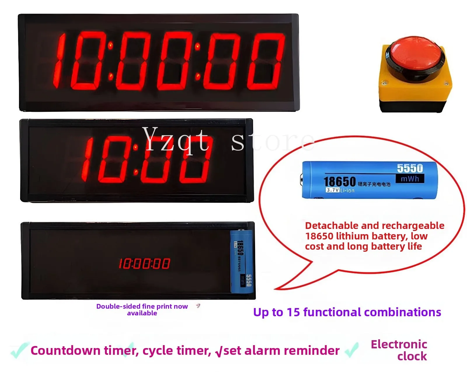 Electronic timer, basketball game reminder, exam charging, rock climbing marathon, double-sided hand beat, voice electronic