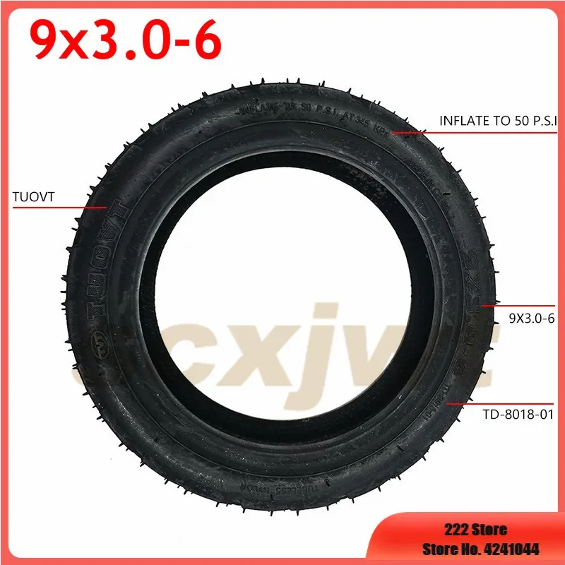 High quality 9X3.00-6 tubeless tyres 9 inch 9*3.00-6 vacuum road tires for Electric scooter 6  motor wheel hub use