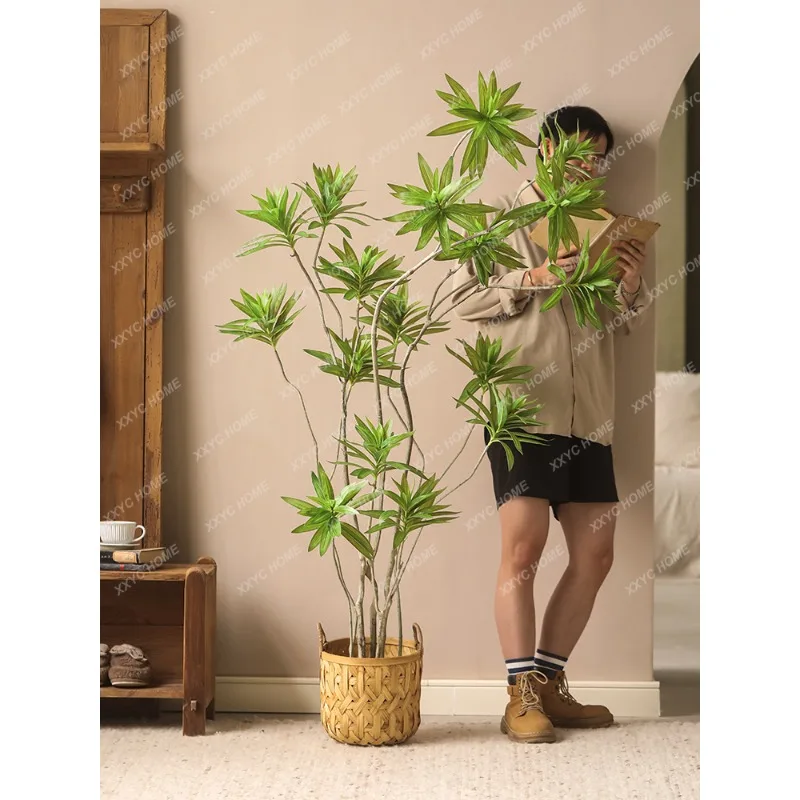 Green Landscape Simulation Plant Decoration Large Potted Plant Living Room Floor Stand Decoration Fake Trees Imitative Tree