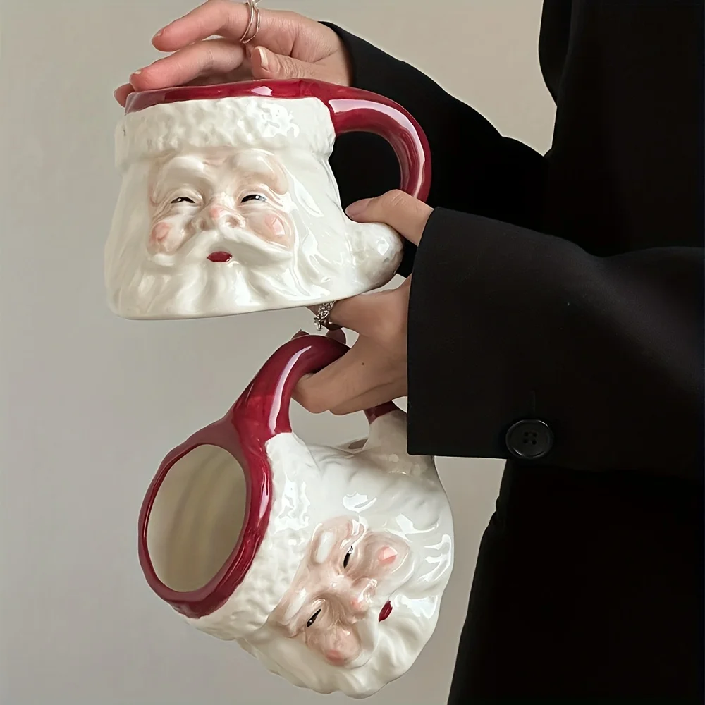 

Christmas Santa Doodle Ceramic Coffee Mug Cute Cartoon Gift Cup High Quality