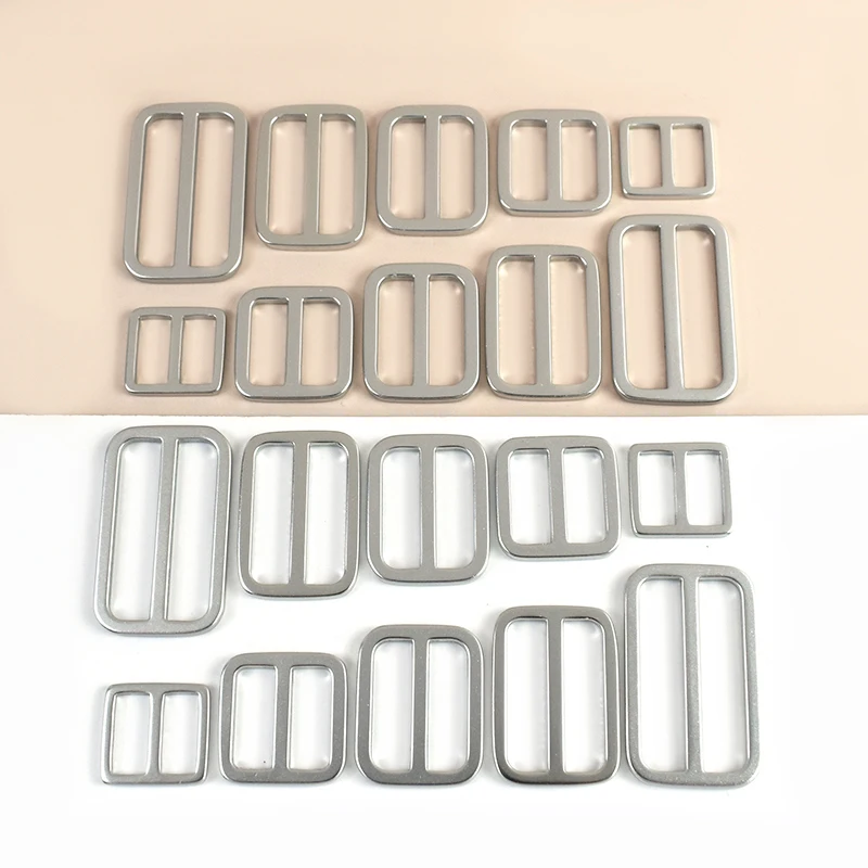 

15/20/25/32/38mm Aluminum Alloy Buckle 10/20Pc Adjust Tri-Glide Clasp Bag Strap Slider Ring Hook Belt Buckles Sewing Accessories