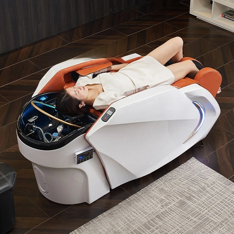 Electric Massage Shampoo Bed Beauty Salon Automatic Shampoo Bed Multifunctional Head Treatment Water Circulation Fumigation