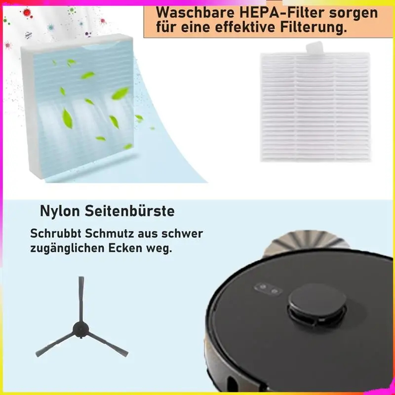 M04K For Airrobo T20 Robot Vacuum Cleaner Main Side Brush Hepa Filter Mop Cloth Dust Bags Accessories