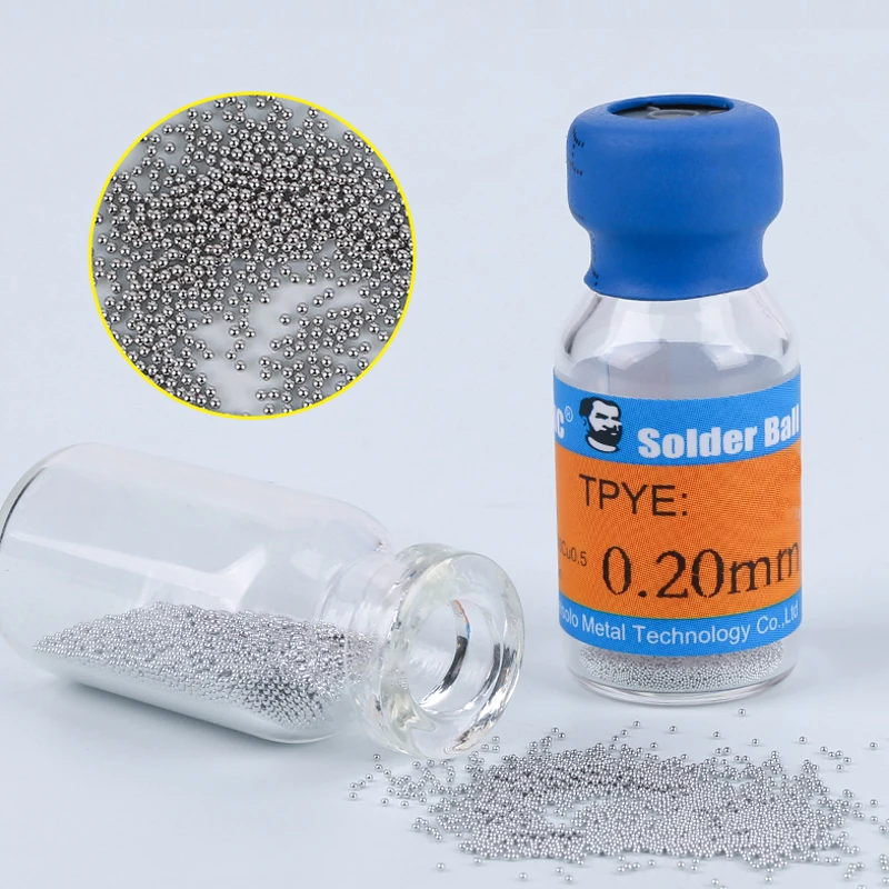 MECHANIC XZ10 Series BGA Solder Balls 10K/Bottle Sn63/Pb37 183℃ Melting Point 0.2mm-0.76mm Soldering Ball For BGA Rework Repair