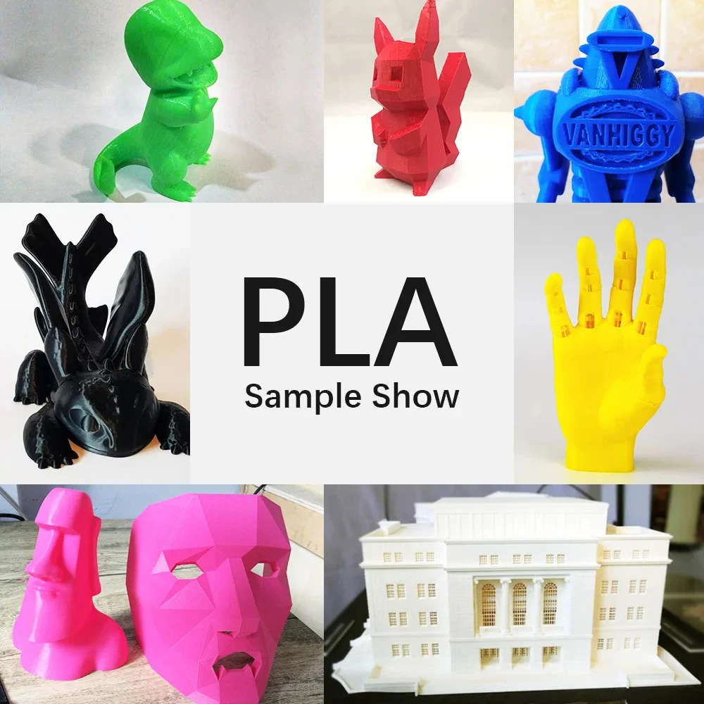 JAYO PLA Filaments 5 Rolls/ 3D Printer Filament 1.75mm FDM 3D Printer Materials Neatly Wound High Toughness for FDM 3D Printer