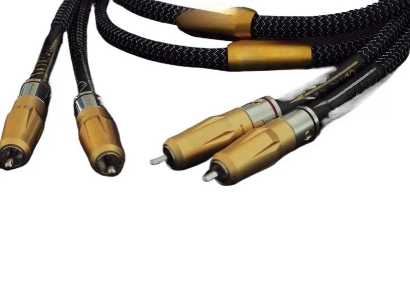 Sterling silver wire RCA signal cable, car audio cable CD gall machine, front stage, single crystal silver, power amplifier